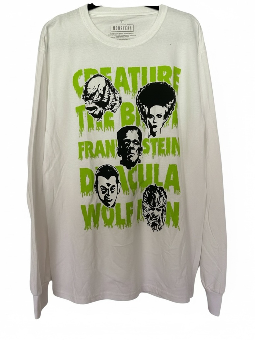 Authentic Universal Studios Monsters Classic Horror Long Sleeve Graphic Tee Sz L